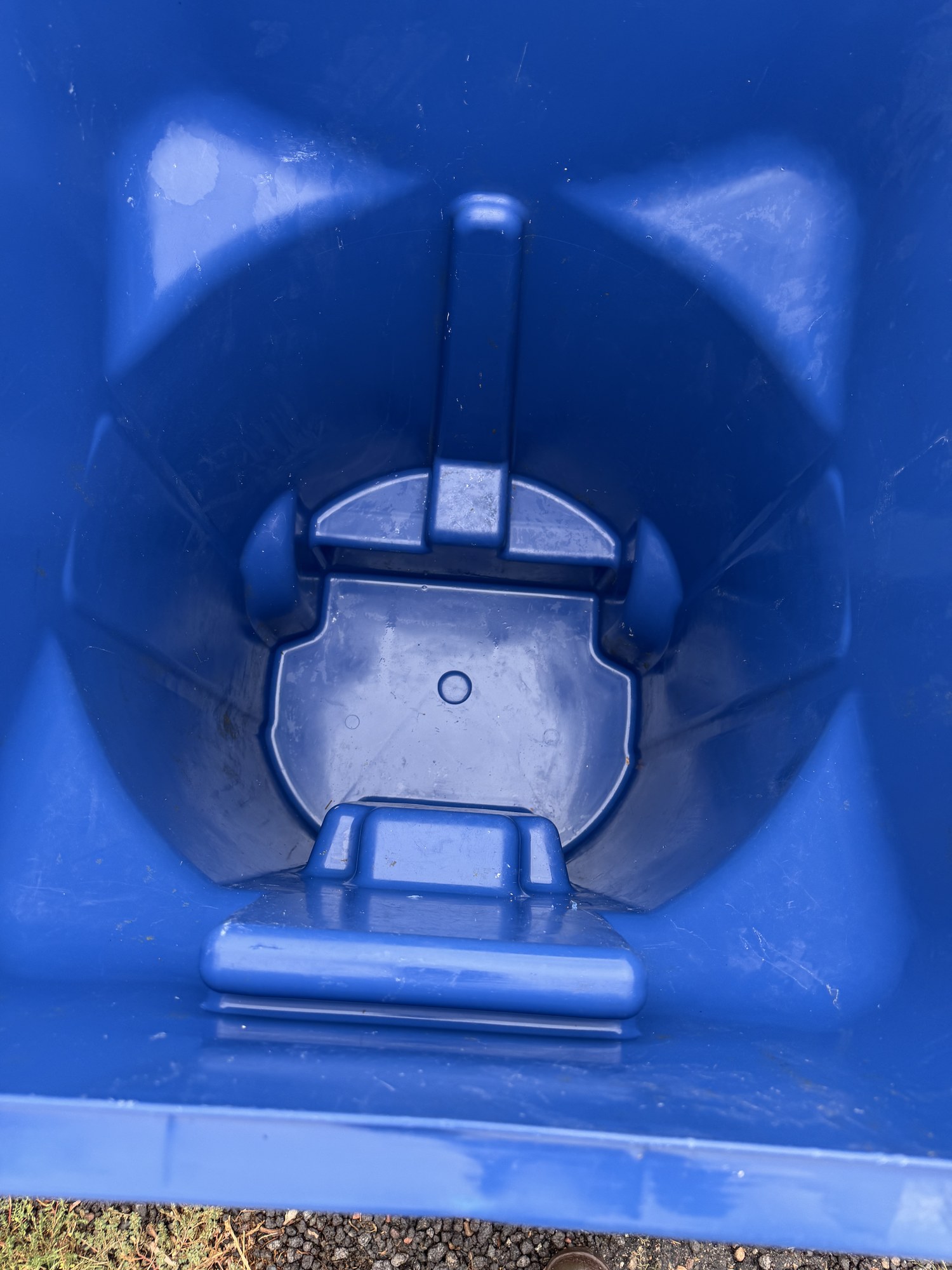 Residential trash can after cleaning and rinsing
